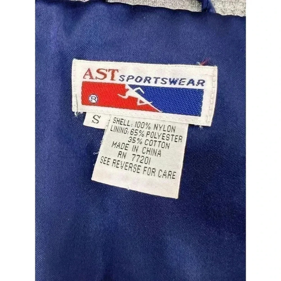 VINTAGE AST Sportswear BLUE/GRAY SILVER PIPPING Zip Jacket SMALL 90'S Y2K STREET - Picture 7 of 8